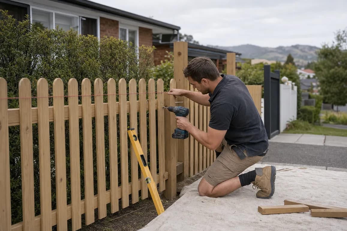 Built To Be Painted, and To Be Repainted, timber picket fencing in Launceston