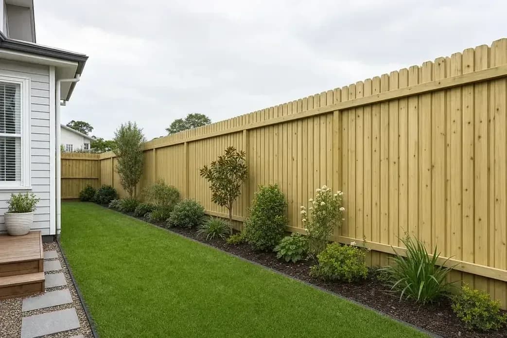 A Solid, Private Backyard Boundary, timber & paling fencing in Launceston